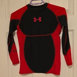Under Armour Red and Black Long Sleeve Shirt